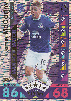 James McCarthy Everton 2016/17 Topps Match Attax Man of the Match #413